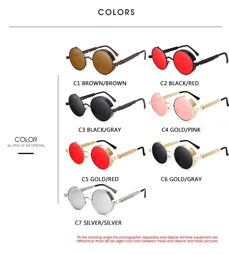 Metal Steampunk Sonnenbrille für Festivals