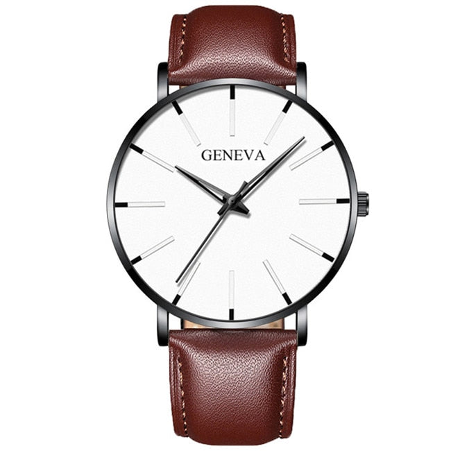 Minimalistische Ultra Dünne Business Stahl Quartz Uhr