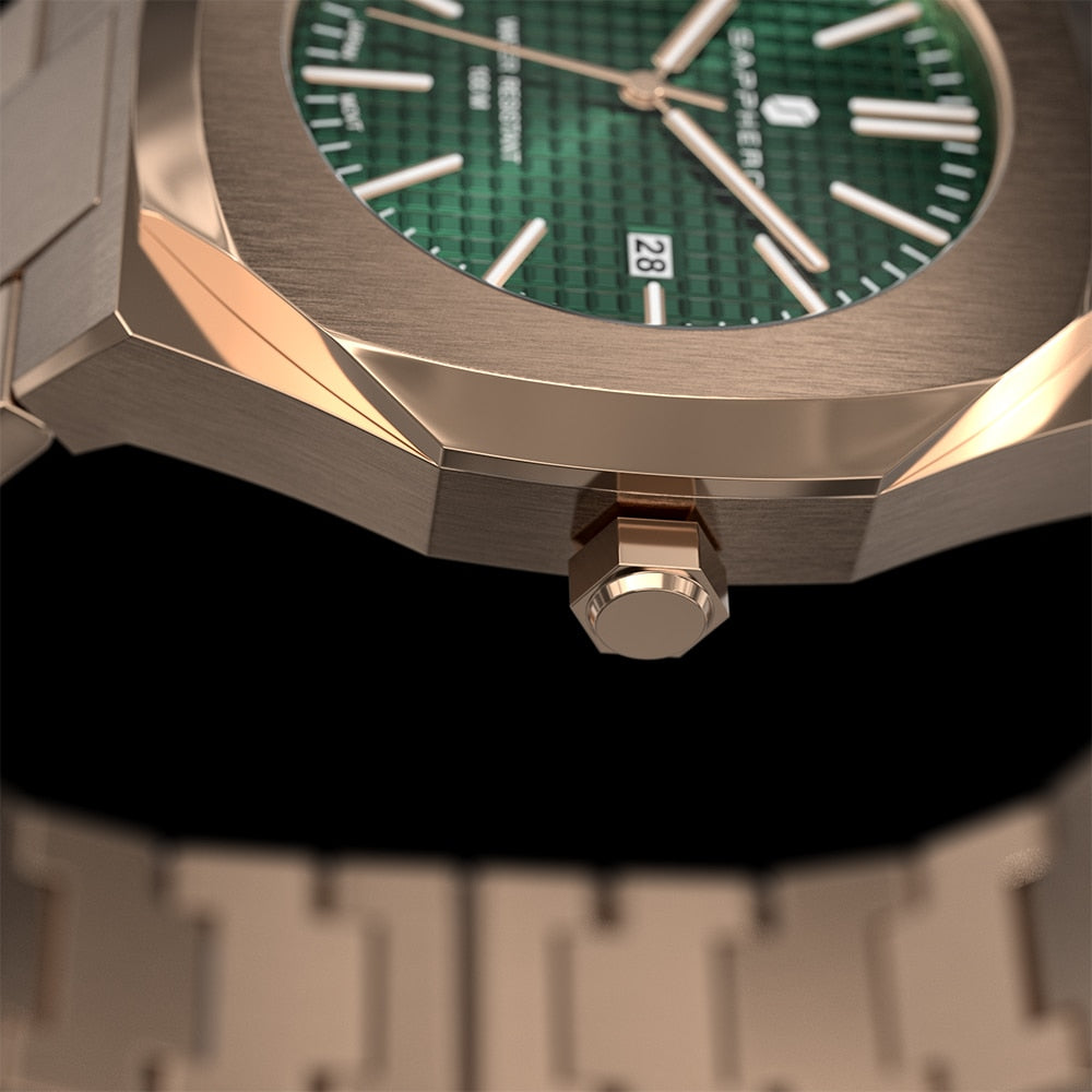 Sapphero Automatische Quartz Edelstahl Uhr