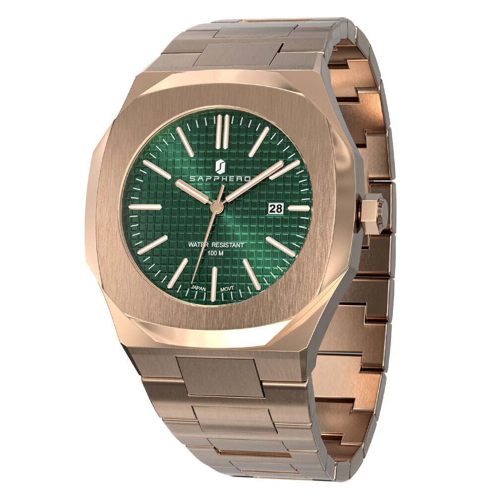 Sapphero Automatische Quartz Edelstahl Uhr
