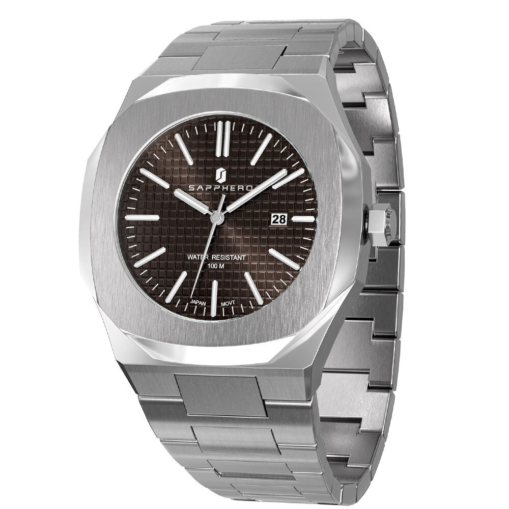 Sapphero Automatische Quartz Edelstahl Uhr