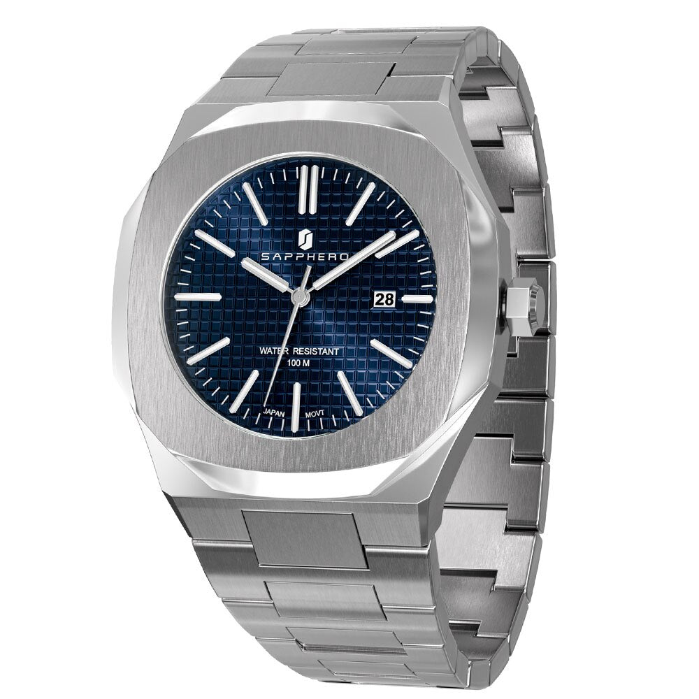 Sapphero Automatische Quartz Edelstahl Uhr