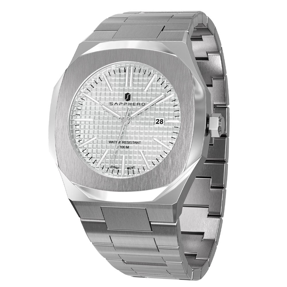 Sapphero Automatische Quartz Edelstahl Uhr