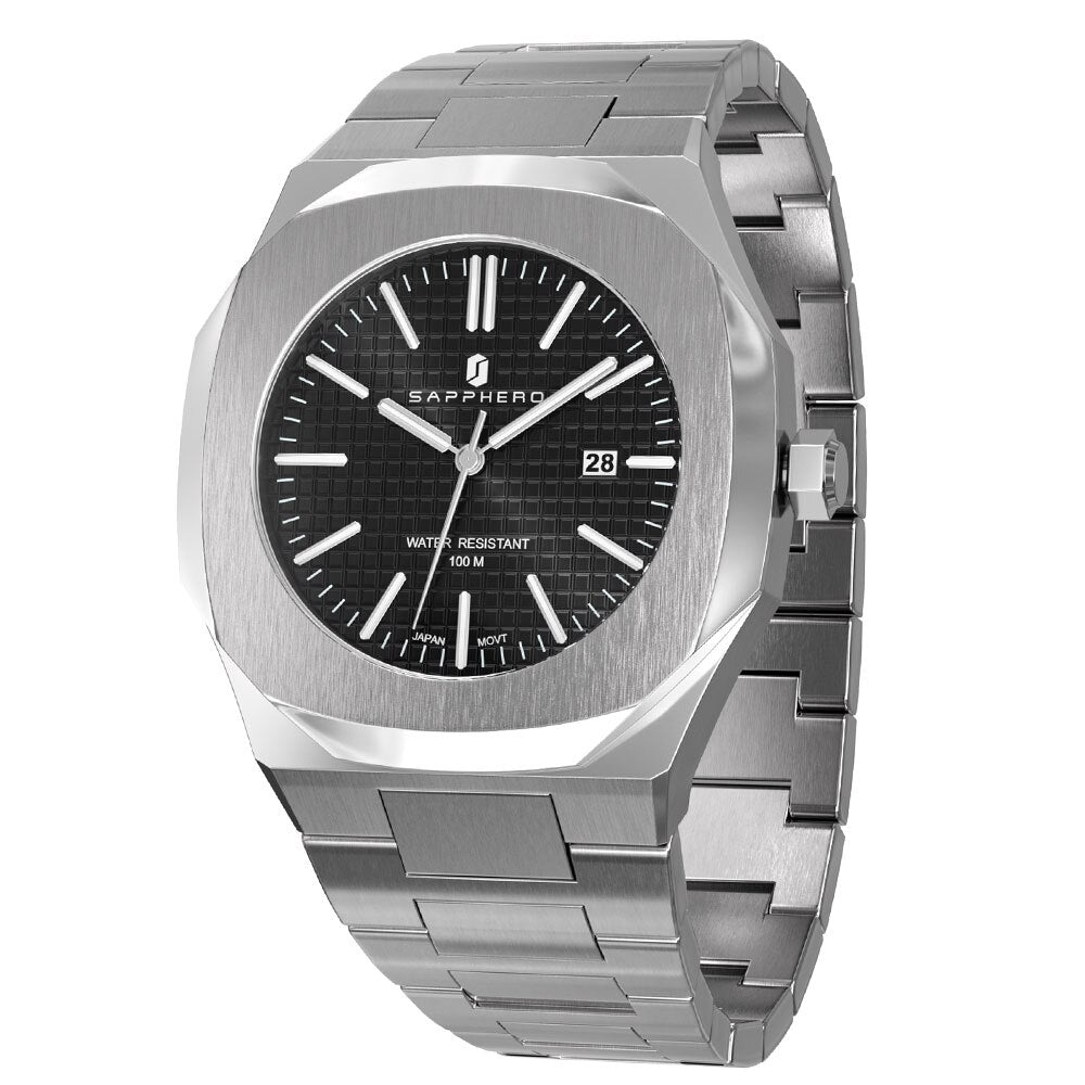 Sapphero Automatische Quartz Edelstahl Uhr