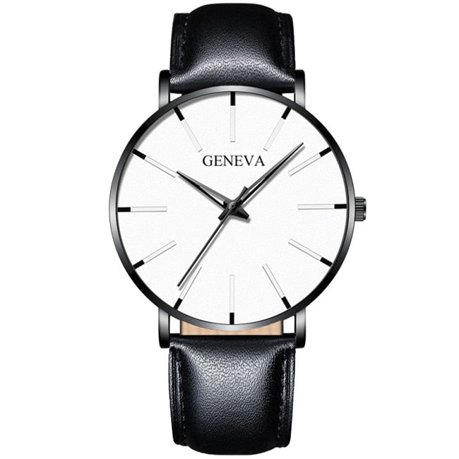 Minimalistische Ultra Dünne Business Stahl Quartz Uhr