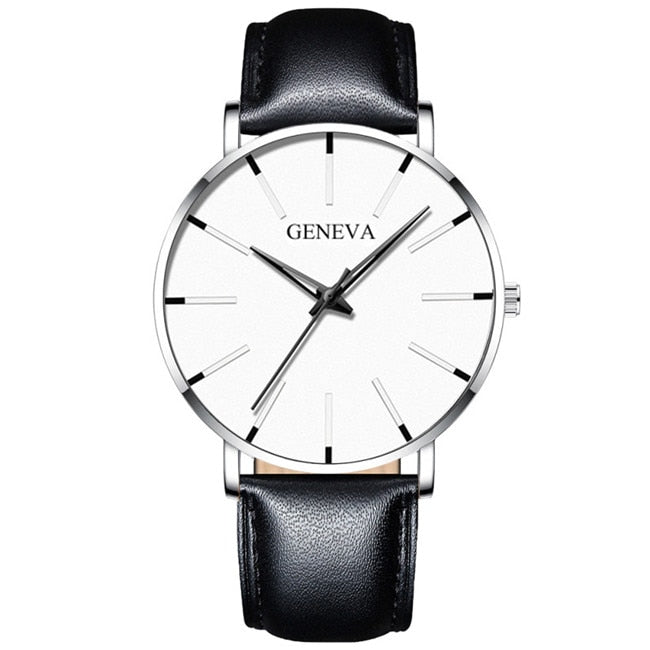 Minimalistische Ultra Dünne Business Stahl Quartz Uhr