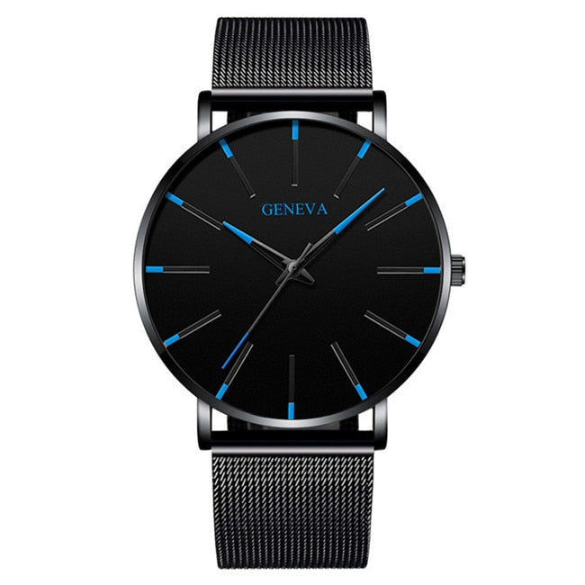 Minimalistische Ultra Dünne Business Stahl Quartz Uhr