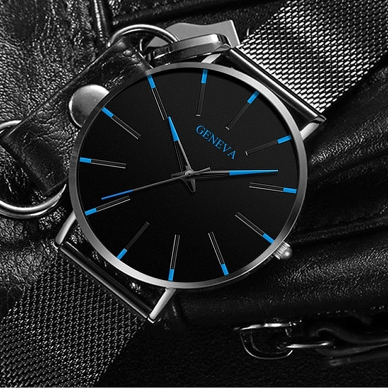Minimalistische Ultra Dünne Business Stahl Quartz Uhr