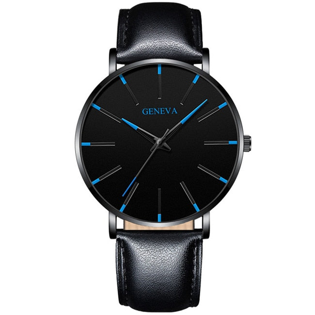 Minimalistische Ultra Dünne Business Stahl Quartz Uhr