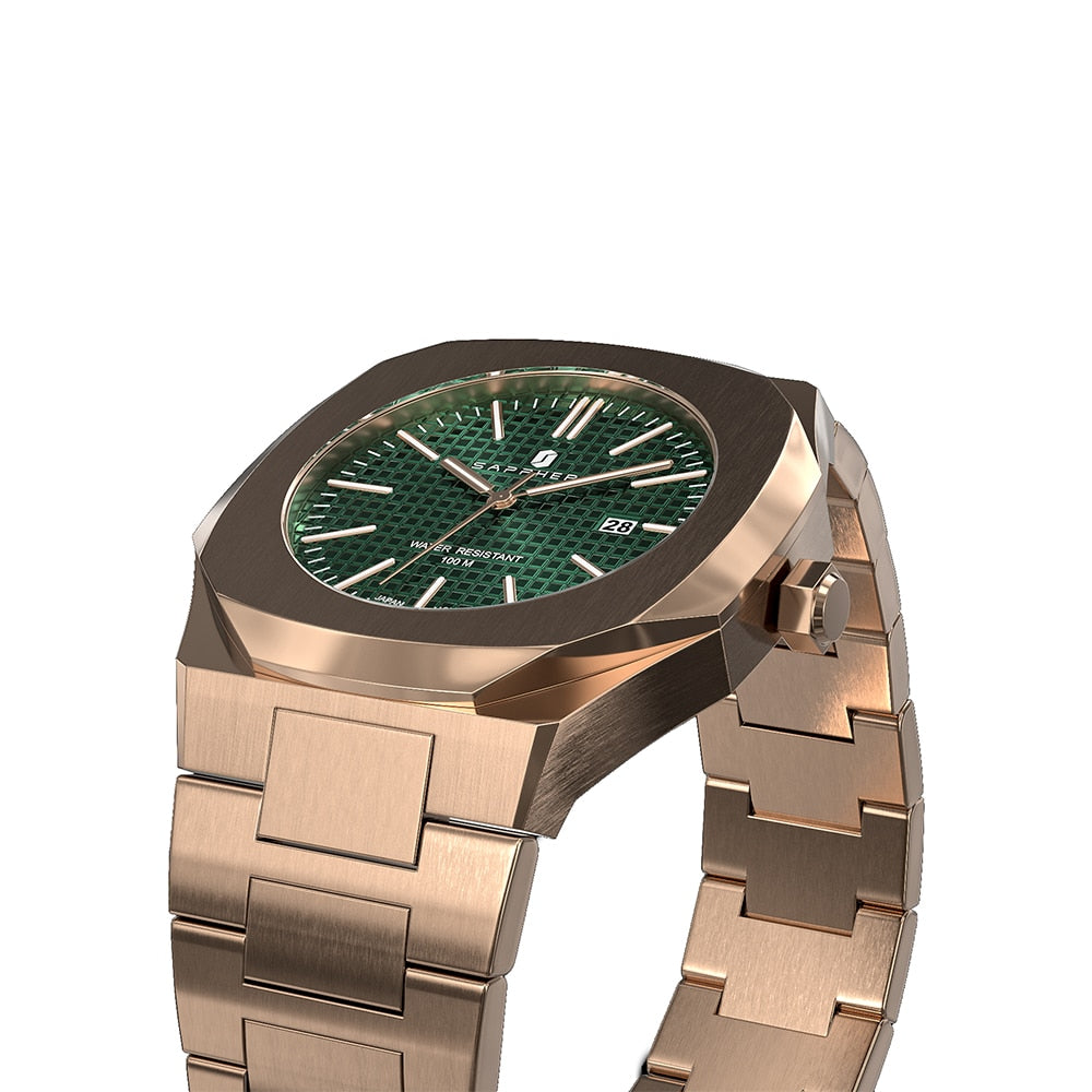 Sapphero Automatische Quartz Edelstahl Uhr